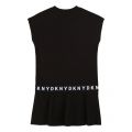 Girls Black Logo Tape Skater Dress 55833 by DKNY from Hurleys