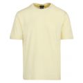 Casual Mens Pale Yellow Tchup Centre Logo S/s T Shirt 56968 by BOSS from Hurleys