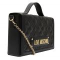 Love Moschino Womens Black Quilted Top Handle Crossbody Bag 75561 by Love Moschino from Hurleys