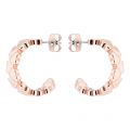 Womens Rose Gold Harleen Heart Small Hoop Studs 43581 by Ted Baker from Hurleys