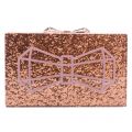Womens Rose Gold Bowwe Bow Glitter Resin Clutch Bag 68566 by Ted Baker from Hurleys