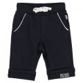 Baby Navy Branded Sweat Pants 35440 by BOSS from Hurleys