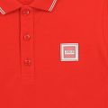Boys Bright Red Tipped Branded S/s Polo Shirt 84589 by BOSS from Hurleys