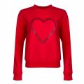 Womens Red Logo Heart Crew Sweat Top 31628 by Love Moschino from Hurleys