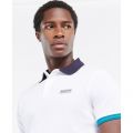 Mens White Enduro S/s Polo Shirt 108378 by Barbour International from Hurleys