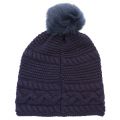 Womens Navy Cable Knit Oversized Beanie Hat 62381 by UGG from Hurleys