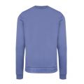 Mens Mid Blue Branded Tape Crew Sweat Top 48784 by Lacoste from Hurleys