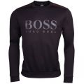 Athleisure Mens Black Salbo Crew Sweat Top 19159 by BOSS from Hurleys