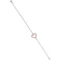 Womens Silver, Crystal & Baby Pink Elfrida Enchanted Heart Bracelet 24512 by Ted Baker from Hurleys