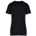 Womens CK Black Flocked Monogram Slim Fit S/s T Shirt 34666 by Calvin Klein from Hurleys