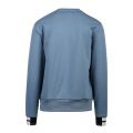 Mens Ash Blue Abstract Tipped Sweat Top