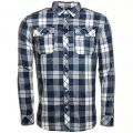 Mens Indigo & Milk Landoh Flannel Check L/s Shirt 54291 by G Star from Hurleys
