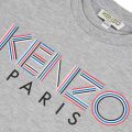 Boys Marl Grey Multicoloured Logo S/s T Shirt 53687 by Kenzo from Hurleys