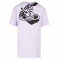 Anglomania Womens Lilac Boxy Arm & Cutlass Logo S/s T Shirt 36349 by Vivienne Westwood from Hurleys