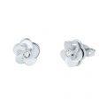 Womens Silver/Crystal Pelipa Polished Flower Studs 93509 by Ted Baker from Hurleys