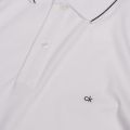 Mens White Soft Tipped S/s Polo Shirt 52159 by Calvin Klein from Hurleys