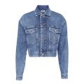 Womens Mid Blue Cropped Denim Jacket 58100 by Tommy Jeans from Hurleys