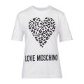 Womens Optical White Heart Logo S/s T Shirt 110540 by Love Moschino from Hurleys