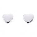 Womens Silver Harly Heart Studs