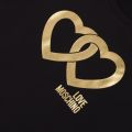 Womens Black Metallic Hearts T Shirt Dress 47899 by Love Moschino from Hurleys