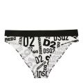 Womens Black/White Printed Logo Briefs 80151 by Dsquared2 from Hurleys