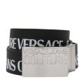 Mens Black Logo Printed Belt 82278 by Versace Jeans Couture from Hurleys