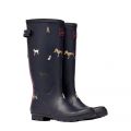 Womens Navy Dogs Welly Print Boots 98812 by Joules from Hurleys