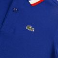 Boys Blue Tipped Branded S/s Polo Shirt 38589 by Lacoste from Hurleys