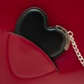 Womens Dark Red Heart & Chain Tote Bag 66048 by Love Moschino from Hurleys