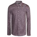 Mens Navy Palm Print Tailored L/s Shirt 35735 by PS Paul Smith from Hurleys