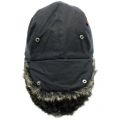 Lifestyle Mens Navy Waxed Grasmere Trapper Hat 64809 by Barbour from Hurleys