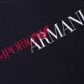 Mens Marine Megalogo Slim Fit S/s T Shirt 37264 by Emporio Armani Bodywear from Hurleys