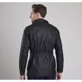Mens Black Slim International Waxed Jacket 12322 by Barbour International from Hurleys