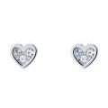 Ted Baker Earrings Womens Silver/Crystal Neena Nano Heart