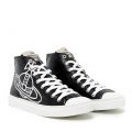 Mens Black Plimsoll High Top Eco Leather Trainers 91124 by Vivienne Westwood from Hurleys
