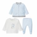 Mayoral Baby Sky Blue Star Quilted 3 Piece Tracksuit 74807 by Mayoral from Hurleys