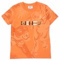 Boys Orange Lorenzo Logo Tiger S/s T Shirt 86801 by Kenzo from Hurleys