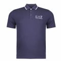 Mens Navy/Silver Train Core ID Stretch S/s Polo Shirt 30583 by EA7 from Hurleys