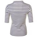 Womens Cream & Nocturnal Duty Stripe S/s Polo Top 60372 by French Connection from Hurleys