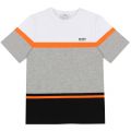 Boys Black Striped S/s T Shirt 19654 by BOSS from Hurleys