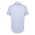 Mens Blue/Lagoon Stretch Poplin Regular Fit S/s Shirt 59288 by Lacoste from Hurleys