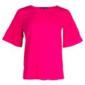 Womens Magenta Haze Classic Crepe Light Fluted Sleeve Top 21270 by French Connection from Hurleys