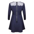 Womens Navy Kikoh Scallop Mesh Skater Dress 30020 by Ted Baker from Hurleys