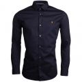 Mens Black Handford Slim Pin L/s Shirt 24896 by Farah from Hurleys
