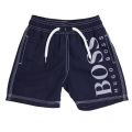 Boss Boys Navy Big Logo Swim Shorts
