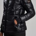 Womens Black Premium Strike Hooded Quilted Jacket 51400 by Barbour International from Hurleys