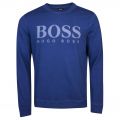 Casual Mens Bright Blue Wallker Crew Sweat Top 22017 by BOSS from Hurleys