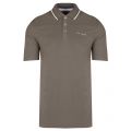 Mens Khaki Bloko Branded S/s Polo Shirt 35997 by Ted Baker from Hurleys