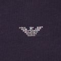 Baby Navy Diamante Logo L/s Tee Shirt