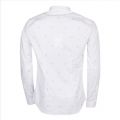 Mens White Sunshine Print Slim Long Sleeve Shirt 27547 by PS Paul Smith from Hurleys